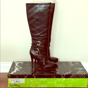 Sam Edelman Roula Black Leather Boots